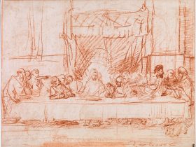 【レオナルド・ダ・ヴィンチの最後の晩餐　The Last Supper, after Leonardo da Vinci】オランダ‐バロック時代画家‐レンブラント・ファン・レイン（Rembrandt van Rijn）