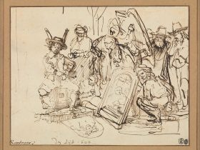 【美術批評に対する風刺　 Satire on Art Criticism】オランダ‐バロック時代画家‐レンブラント・ファン・レイン（Rembrandt van Rijn）