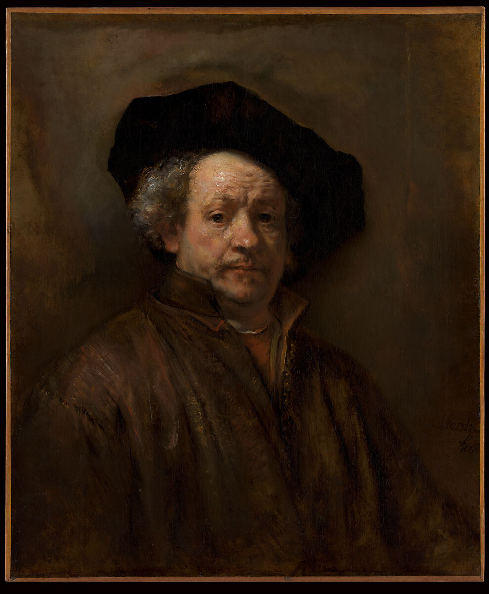 【自画像　Self-Portrait】オランダ‐バロック時代画家‐レンブラント・ファン・レイン（Rembrandt van Rijn）