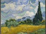 【松の木のある麦畑　 Wheat Field with Cypresses】オランダ印象派画家ファン・ゴッホ（Vincent van Gogh）