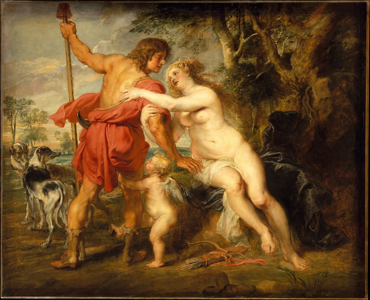 【ヴィーナスとアドニス　 Venus and Adonis】フランドル画家ピーター・パウル・ルーベンス（Peter Paul Rubens）