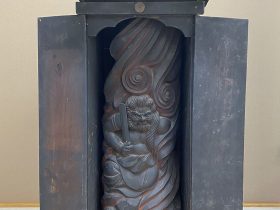 【厨子　Altar Cabinet (Zushi) for Fudō Myōō】江戸時代‐木喰