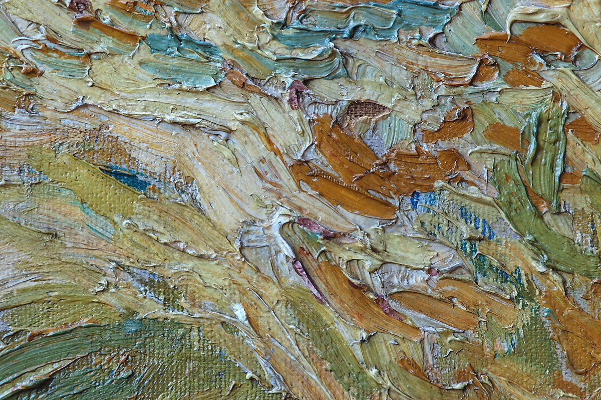 【松の木のある麦畑　 Wheat Field with Cypresses】オランダ印象派画家ファン・ゴッホ（Vincent van Gogh）