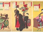 【女官洋服裁縫之図　Court Ladies Sewing Western Clothing (Jokan yōfuku saihō no zu)】明治時代‐楊洲周延
