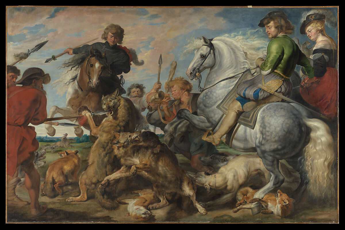 【オオカミとキツネの狩り　Wolf and Fox Hunt】ピーター・パウル・ルーベンス（Peter Paul Rubens）