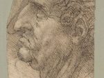 【左向いたプロフィールの男性の頭部　Head of a Man in Profile Facing to the Left】イタリア・ルネサンス期画家レオナルド・ダ・ヴィンチ（Leonardo da Vinci）