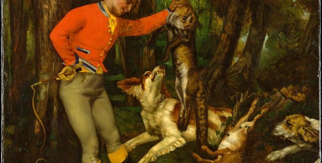 【狩りの後(After the Hunt)】ギュスターヴ・クールベーメトロポリタン美術館所蔵