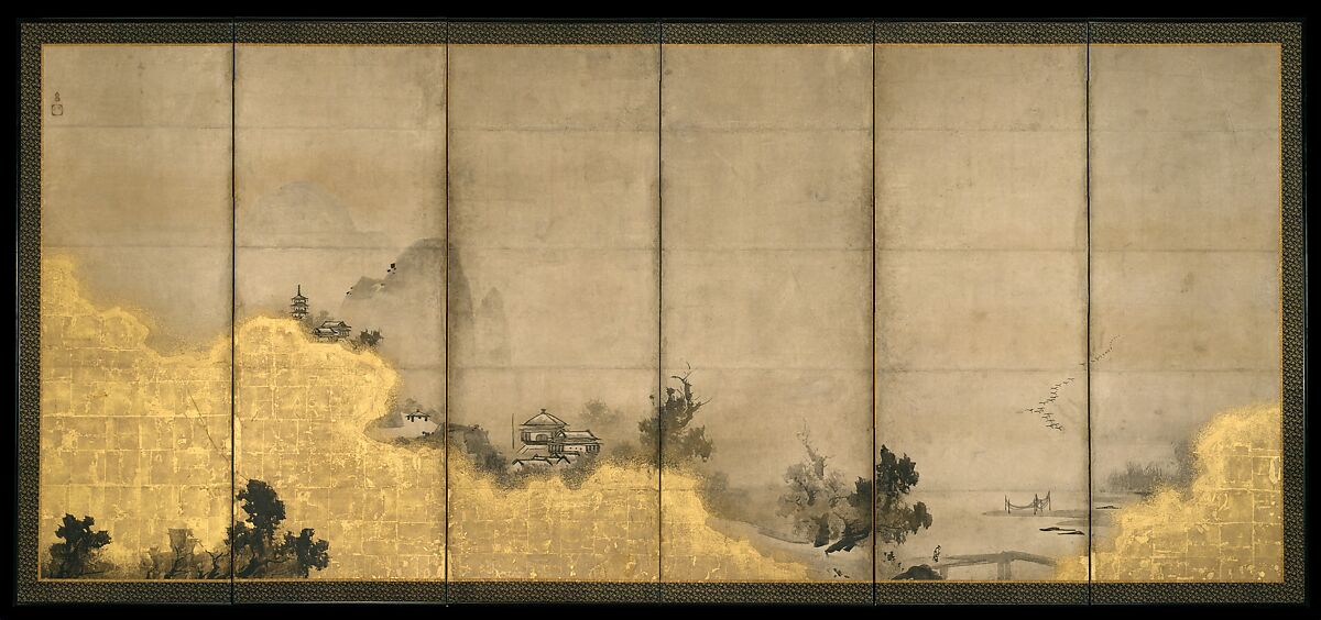【瀟湘八景　Scenes from the Eight Views of the Xiao and Xiang Rivers】江戸時代‐雲谷等益