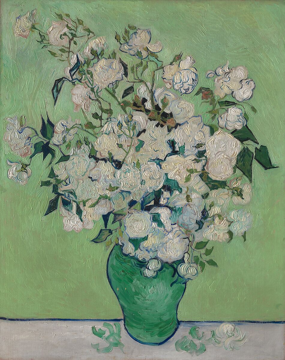 【薔薇　Roses】オランダ印象派画家ファン・ゴッホ（Vincent van Gogh）