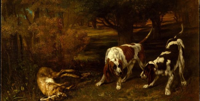 【猟の獲物と猟犬】ギュスターヴ・クールベーメトロポリタン美術館所蔵