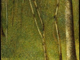 【ポントーベールの森　The Forest at Pontaubert】フランス‐印象派画家‐ジョルジュ・スーラ（Georges Seurat）