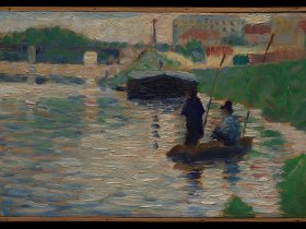 【セーヌ川の景色　View of the Seine】フランス‐印象派画家‐ジョルジュ・スーラ（Georges Seurat）