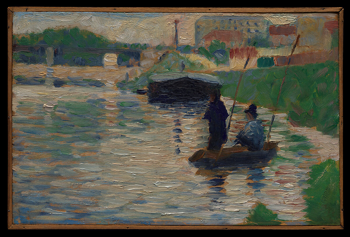 【セーヌ川の景色　View of the Seine】フランス‐印象派画家‐ジョルジュ・スーラ（Georges Seurat）