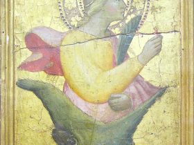 【聖マルガレタと竜　Saint Margaret and the Dragon】イタリア‐ルネサンス期画家‐アニョーロ・ガディ（Agnolo Gaddi）