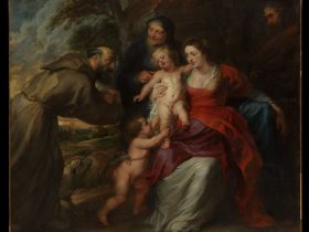 【聖家族と聖フランシス、アン、幼子聖ヨハネ洗礼者　The Holy Family with Saints Francis and Anne and the Infant Saint John the Baptist】フランドル画家ピーター・パウル・ルーベンス（Peter Paul Rubens）
