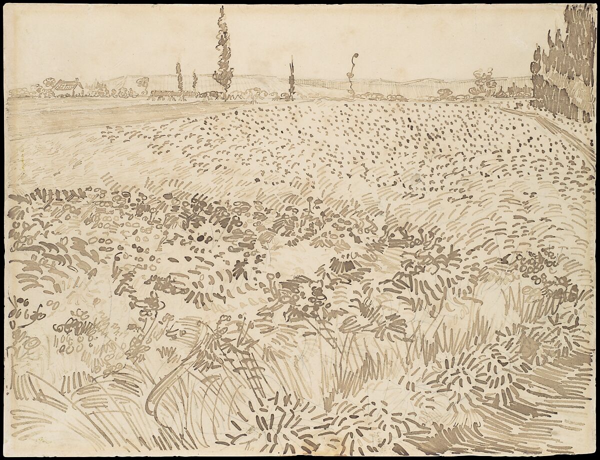 【麦畑　 Wheat Field】オランダ印象派画家ファン・ゴッホ（Vincent van Gogh）