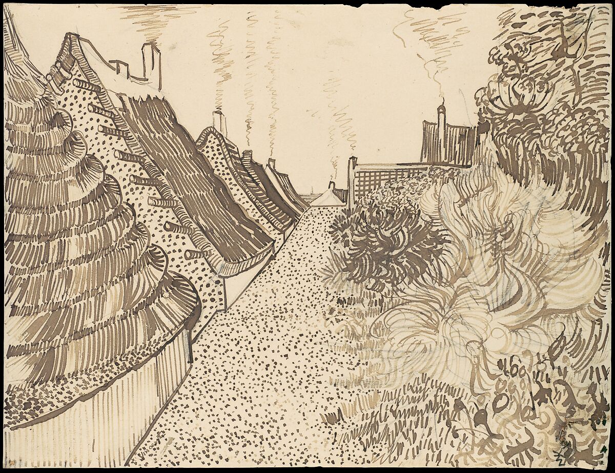【サン・マリー・ド・ラ・メールの通り　Street in Saintes-Maries-de-la-Mer】オランダ印象派画家ファン・ゴッホ（Vincent van Gogh）