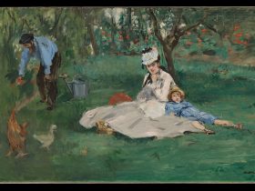 【アルジャントゥイユのモネ家の庭で　The Monet Family in Their Garden at Argenteuil】フランス‐印象派画家‐エドゥアール・マネ（Edouard Manet）