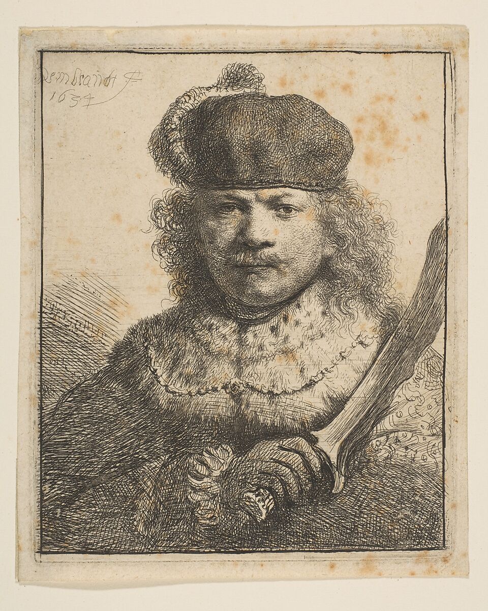 【剣掲げるレンブラント　Rembrandt with Raised Sabre】オランダ‐バロック時代画家‐レンブラント・ファン・レイン（Rembrandt van Rijn）