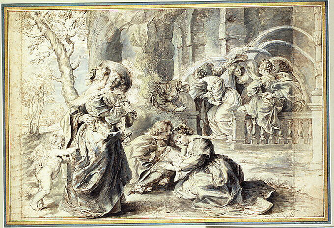 【愛の庭園（左側の部分）　The Garden of Love (left portion)】フランドル画家ピーター・パウル・ルーベンス（Peter Paul Rubens）