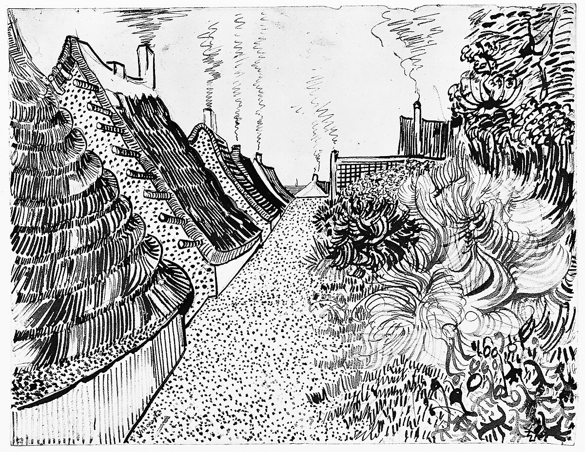 【サン・マリー・ド・ラ・メールの通り　Street in Saintes-Maries-de-la-Mer】オランダ印象派画家ファン・ゴッホ（Vincent van Gogh）