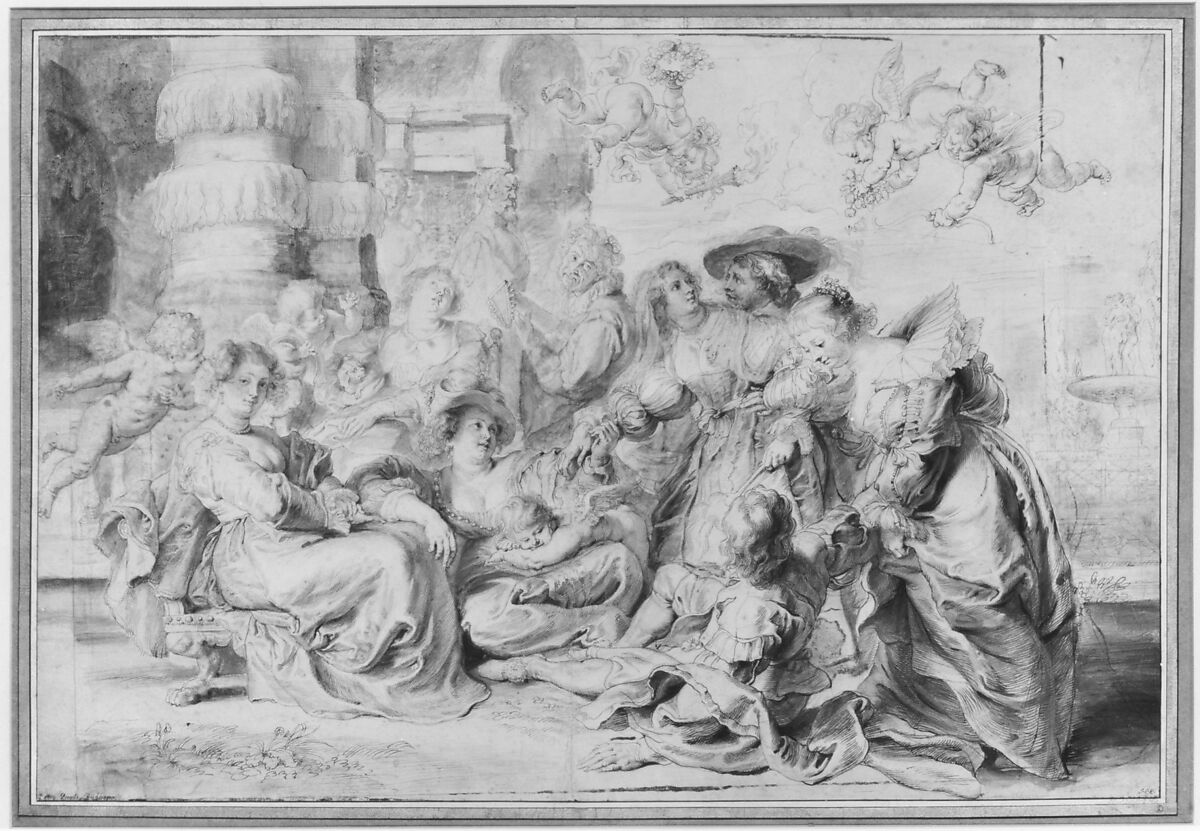 【愛の庭園（右側の部分）　The Garden of Love (right portion)】フランドル画家ピーター・パウル・ルーベンス（Peter Paul Rubens）
