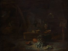 【キッチンの内部　Interior of a Kitchen】オランダ‐静物画画家‐ウィレム・カルフ（Willem Kalf）