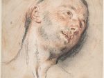 【男性の頭部　Head of a Man】フランス‐ロココ美術画家‐アントワーヌ・ワトー（Antoine Watteau）
