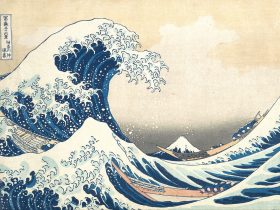 【富嶽三十六景 神奈川沖浪裏　Under the Wave off Kanagawa (Kanagawa oki nami ura), also known as The Great Wave, from the series Thirty-six Views of Mount Fuji (Fugaku sanjūrokkei)】江戸時代‐葛飾北斎