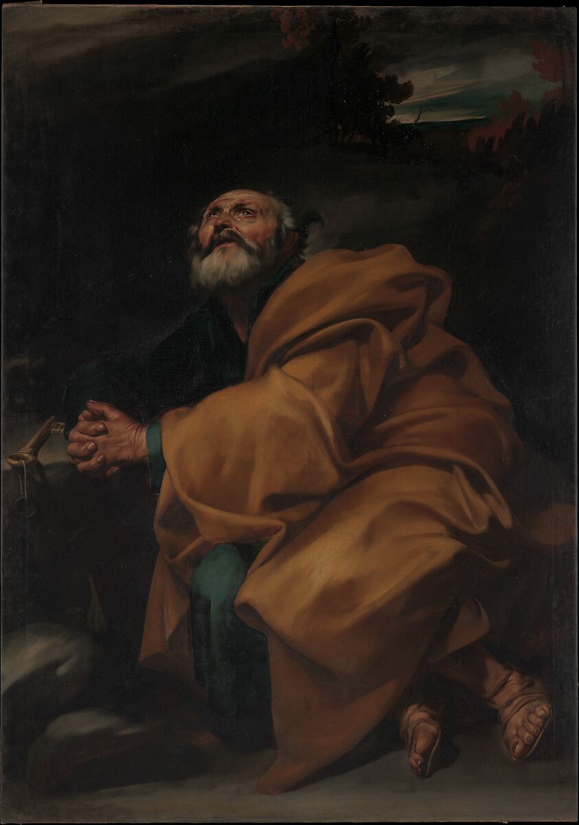 【聖ペテロの涙　The Tears of Saint Peter】スペイン‐バロック期画家‐フセペ・デ・リベラ（Jusepe de Ribera）