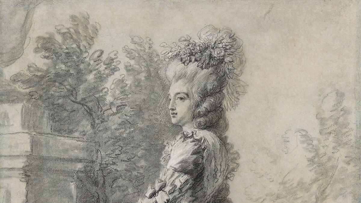 【公園の中のマリー・アントワネット　Marie Antoinette in a Park】フランス‐ロココ美術女性画家‐エリザベート・ルイーズ・ヴィジェ＝ルブラン（Elisabeth Louise Vigée Le Brun）