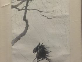 画馬図軸-徐悲鴻-羅文謨-紙本-近現代-書画館-四川博物院-成都