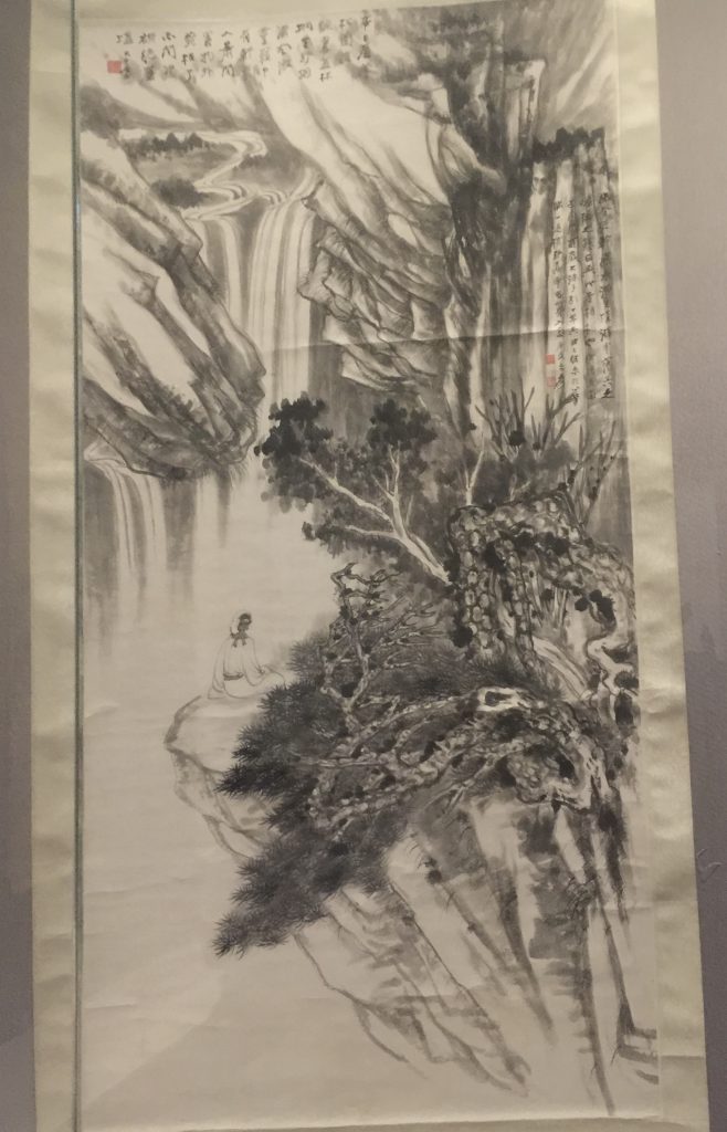 墨筆松泉図-張大千-紙本-近現代-書画館-四川博物院-成都