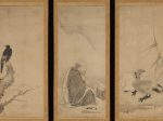 【六祖・芦雁・叭々鳥図　Huineng, the Sixth Patriarch of Zen, with Geese and Myna】江戸時代‐雲谷等益