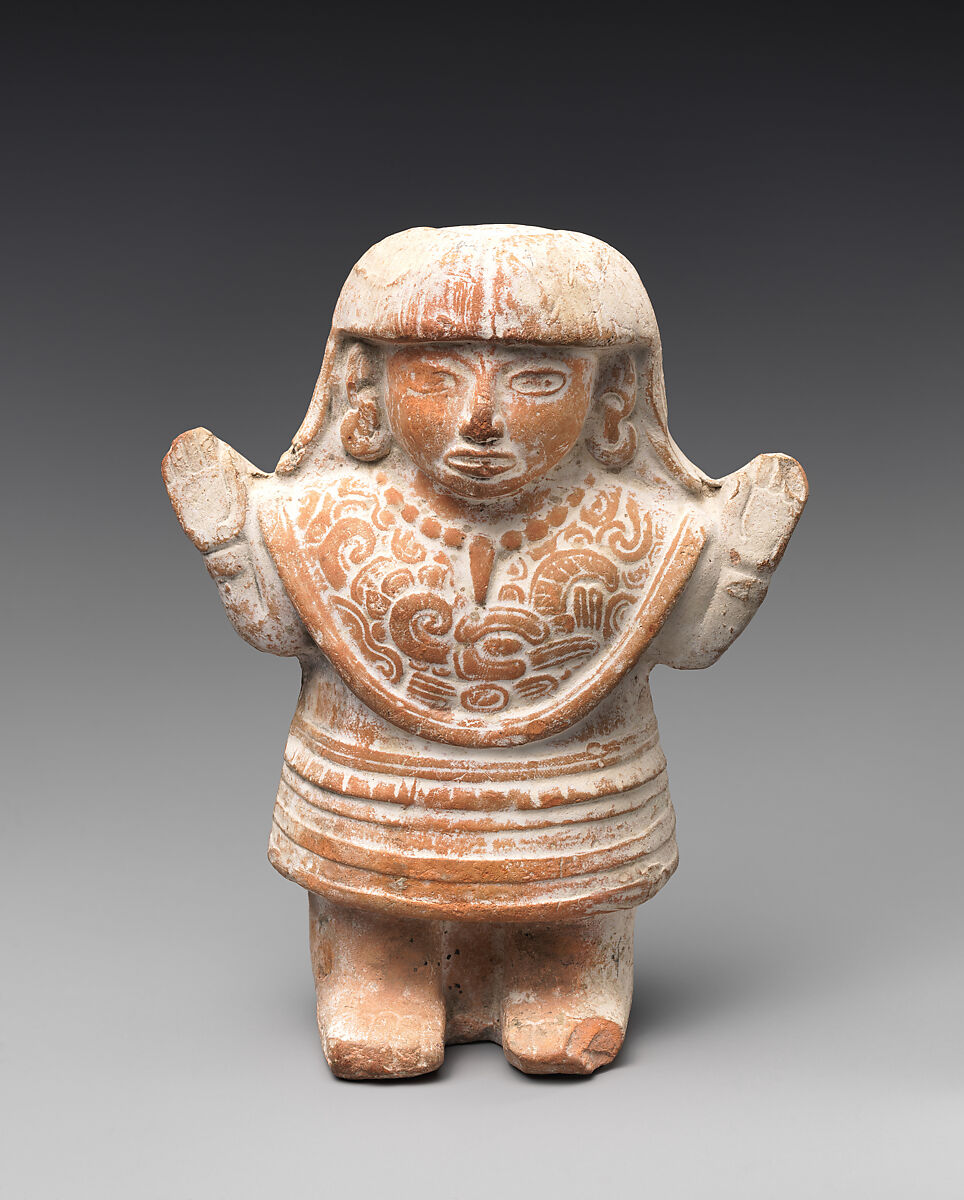【 陶製ラトル　Pottery Rattle】マヤ文化後期クラシック期（ メキシコのカンペチェ州沿岸発見　Campeche Coast, Mexico）