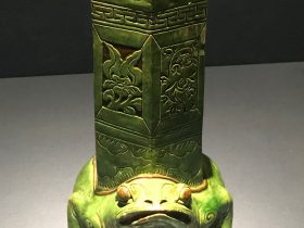 緑釉蛙形座磁帽筒-明清時代-常設展F３-成都博物館