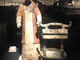彩絵陶撃方響俑-隋唐五代宋元時代-常設展F３-成都博物館