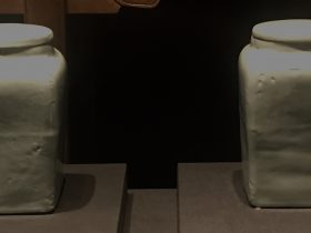 青白釉帯蓋磁罐-明清時代-常設展F３-成都博物館