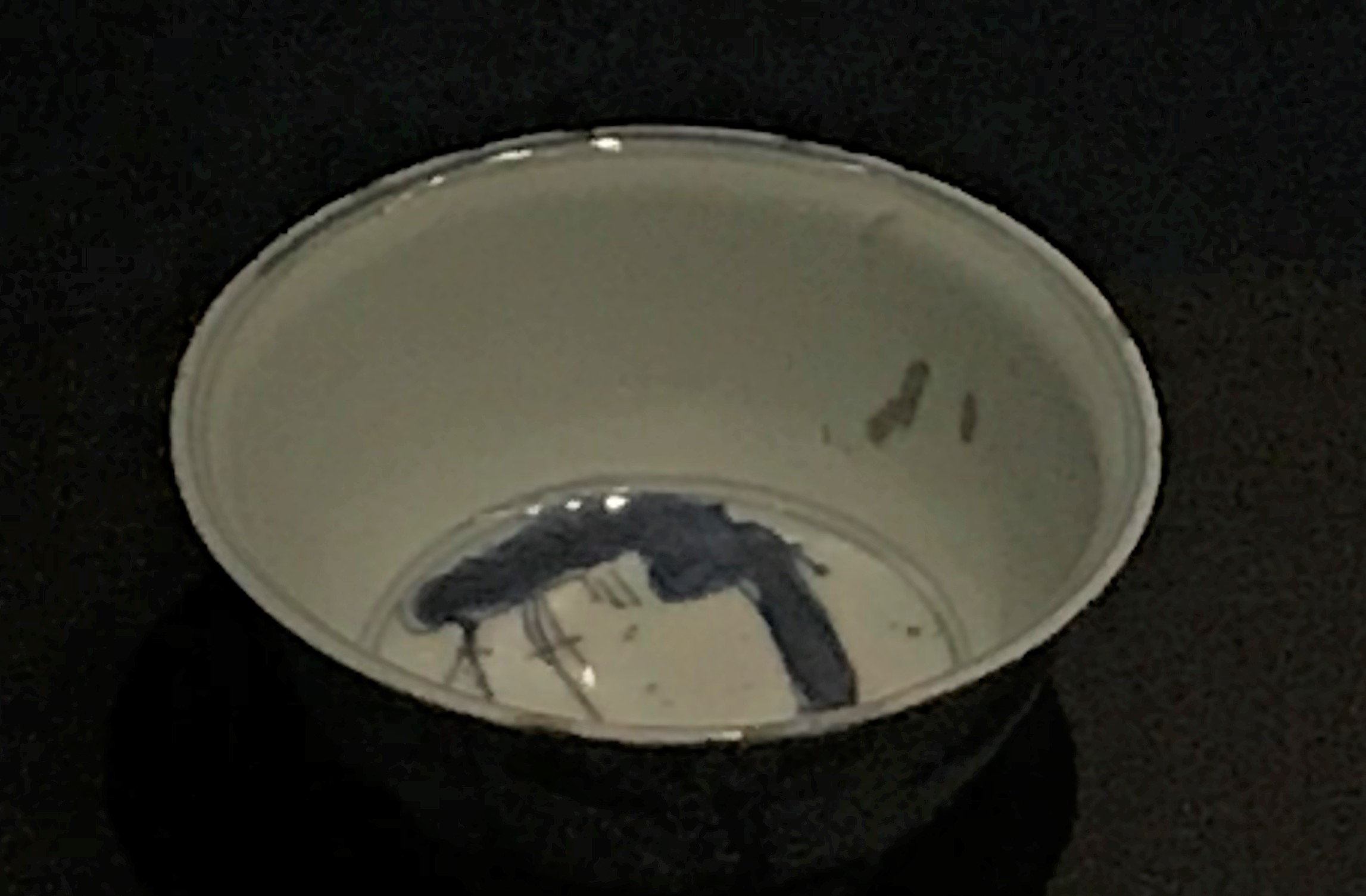 青花山水図磁碗１-明清時代-常設展F３-成都博物館