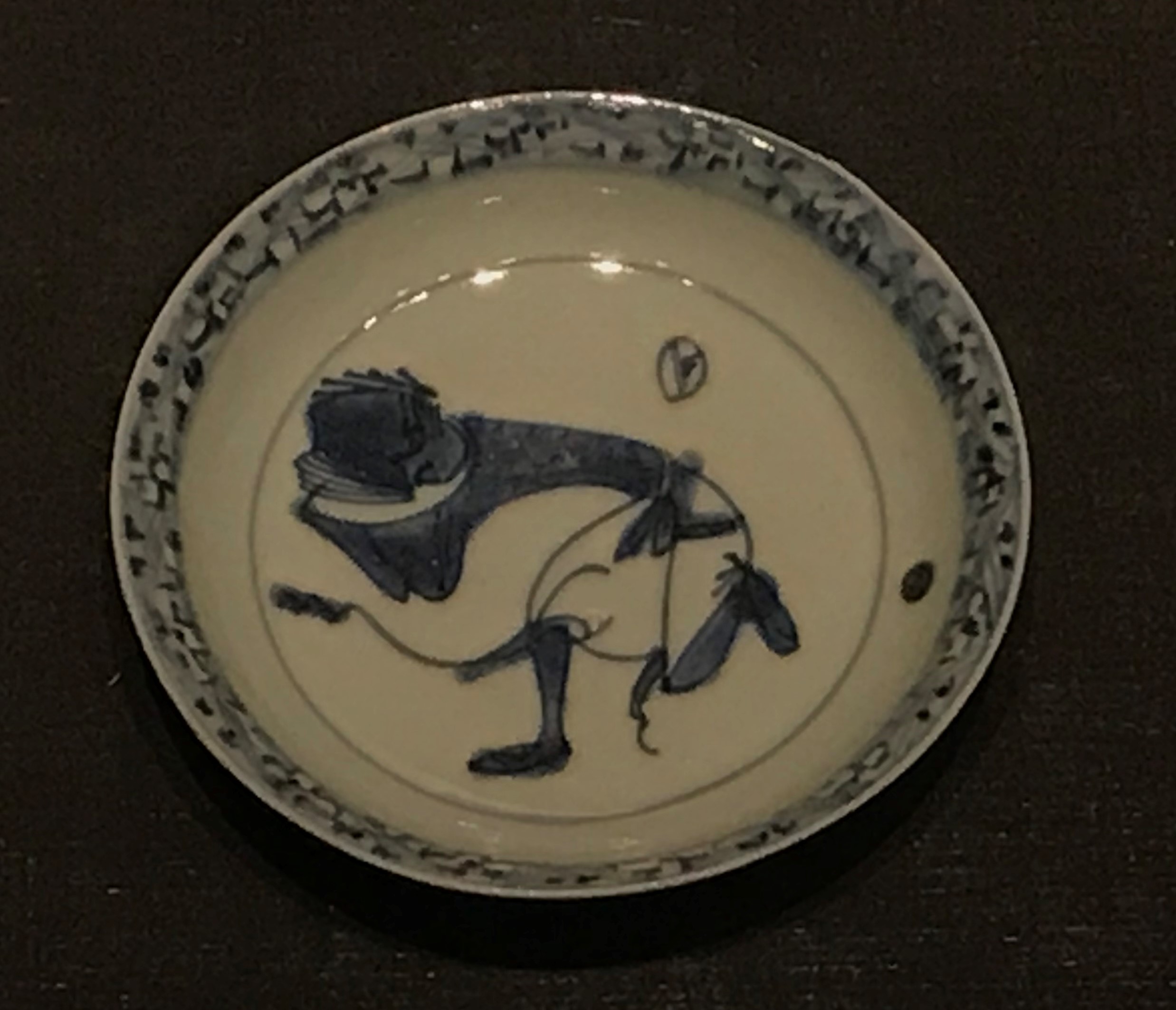 青花魁星紋磁盤-明清時代-常設展F３-成都博物館