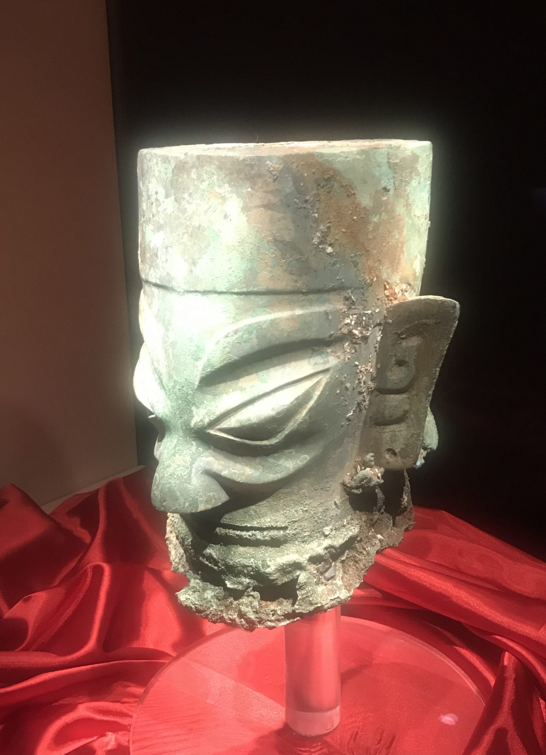  青銅人頭像11-青銅器館-三星堆博物館-広漢市-徳陽市-四川省