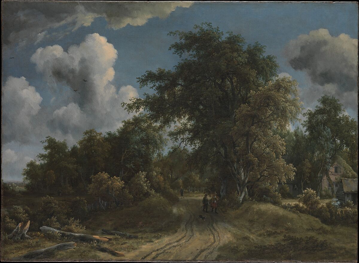 【森の道　Woodland Road】オランダ‐風景画家‐メインダート・ホッベマ（Meyndert Hobbema）