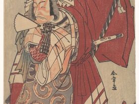 【五代目市川団十郎　Kabuki Actor Ichikawa Danjūrō V in a Shibaraku (Stop Right There!) Role as Hannya no Gorō】江戸時代‐勝川春章