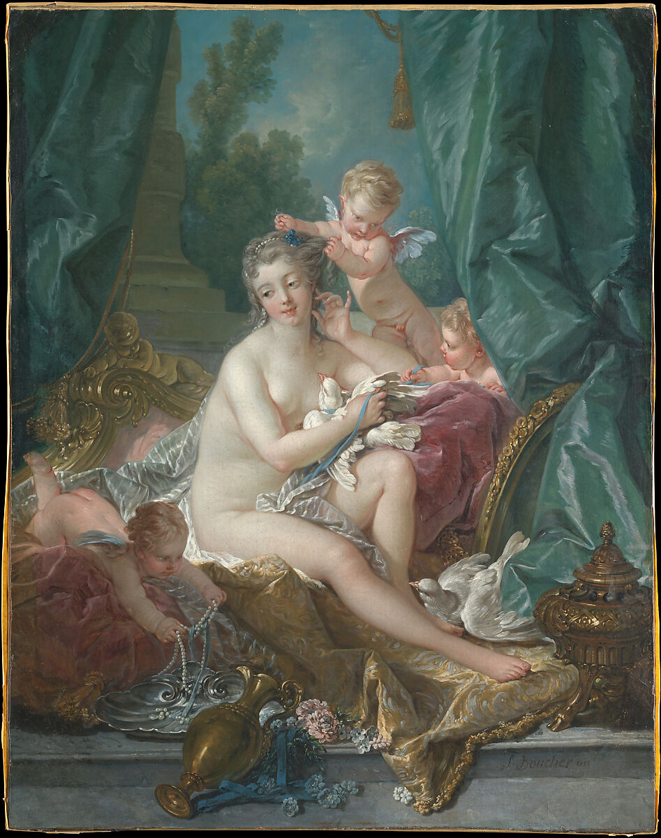 【ヴィーナスの化粧　The Toilette of Venus】フランス‐ロココ時代‐フランソワ・ブーシェ（François Boucher）
