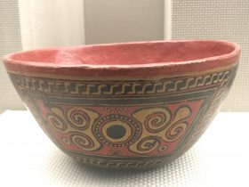 彩絵漆皮胎碗-彜族漆器-四川民族文物館-四川博物館-成都