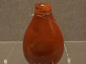 橙黃色焼料鼻煙瓶-清時代-工藝美術館館-四川博物館-成都