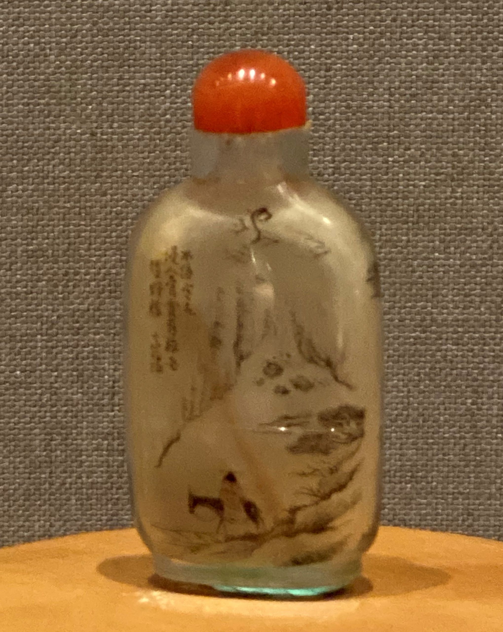 水晶内画鼻煙瓶1-清時代-工藝美術館館-四川博物館-成都