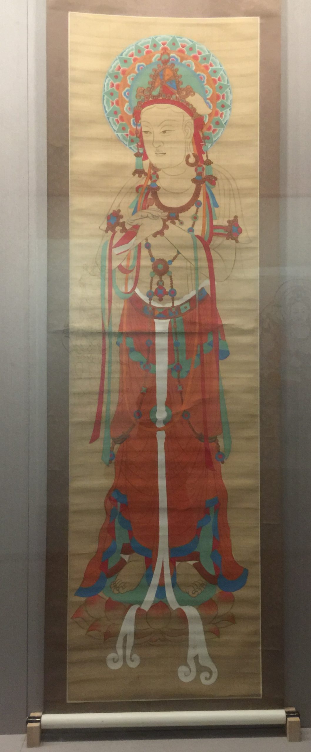 臨摹盛唐文殊菩薩像図軸-張大千芸術館-四川博物院-成都