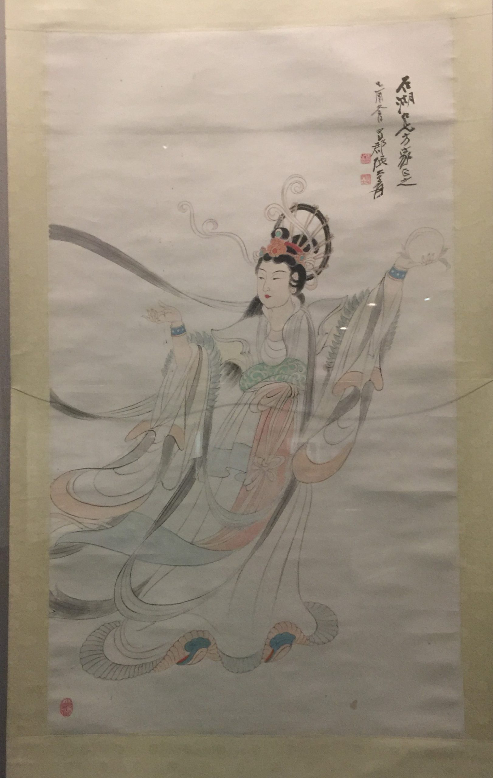 紙女図軸-張大千芸術館-四川博物院-成都
