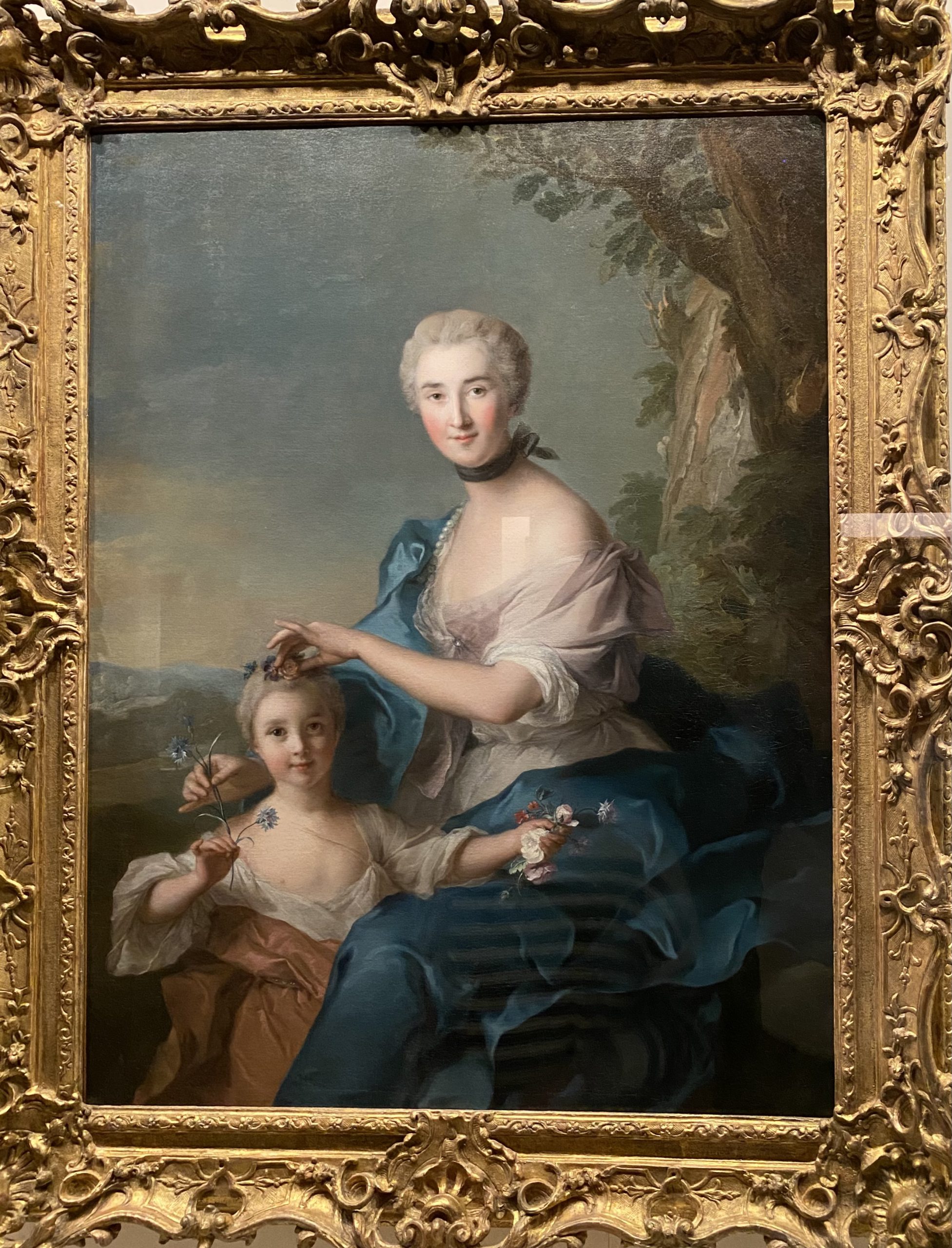 マダムクロザットデティエールと彼女の娘の肖像-ジャン・マルク・ナティエ-フランス-特別展【光影浮空-欧州絵画500年】-成都博物館